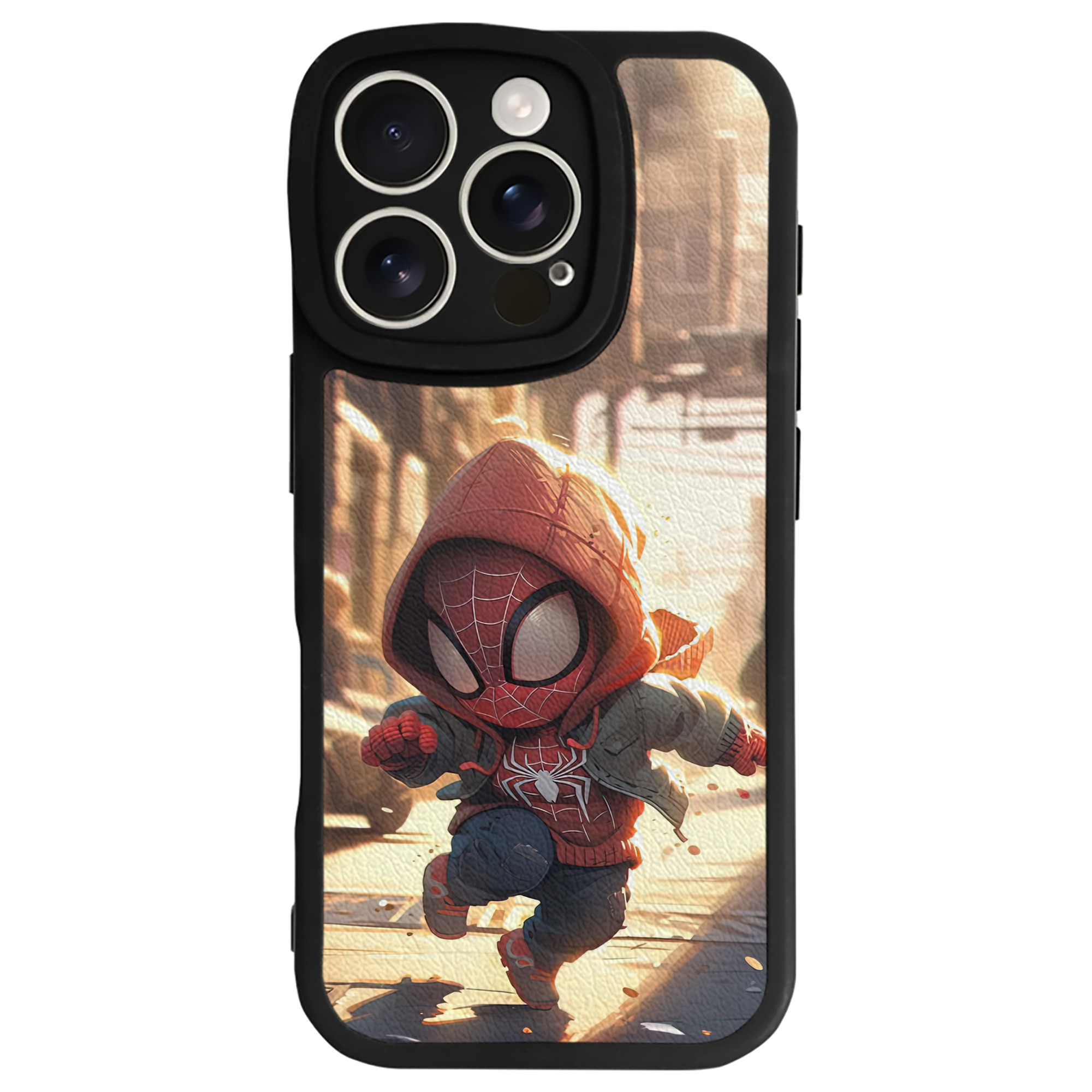 Spider Man スパイダーマン 【iPhone 16シリーズ対応】シリコンスマホケース（レザー調） 材質：シリコン